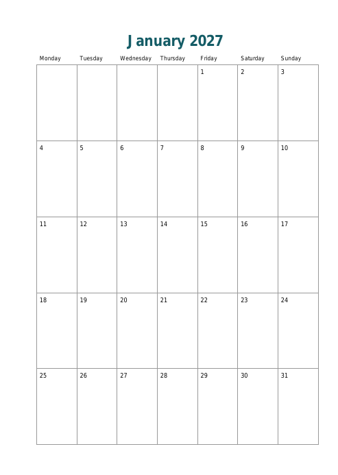 Preview of a free page: 2027 B6 Planner Inserts
