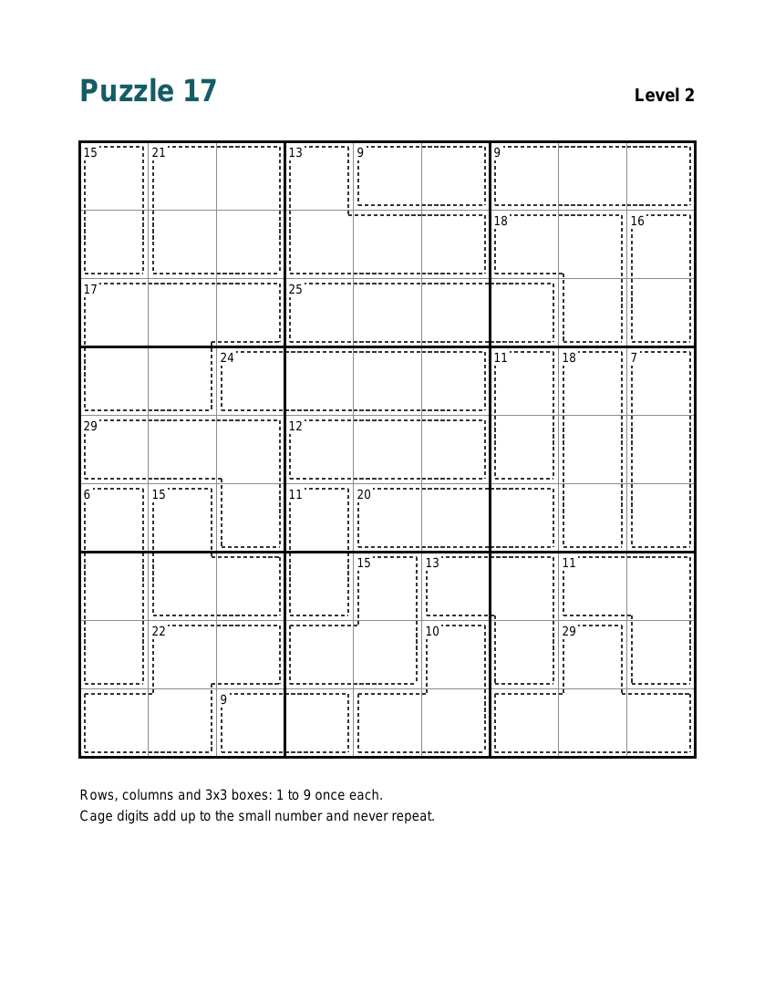 Preview of a free page: Sum Sudoku Pack 2